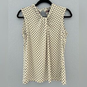 Tommy Hilfiger Cream and Black Polka Dot Blouse